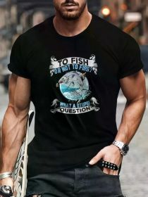 Silly fishing problems, daily commute, soft and breathable, quality materials, fashionable hot selling styles, novelty (Color: Black, size: L)