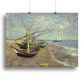 Fishing boats at Sainte Marie Canvas Print or Poster (Type: Standard Framed Canvas Print, size: 24" x 16" / 60cm x 40cm (approx))